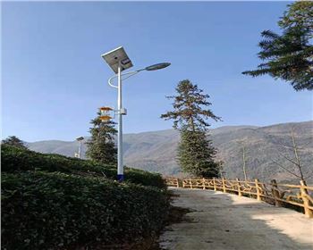 陜西西安新農(nóng)村太陽能殺蟲燈燈案例 陜西蘭光路燈廠產(chǎn)品